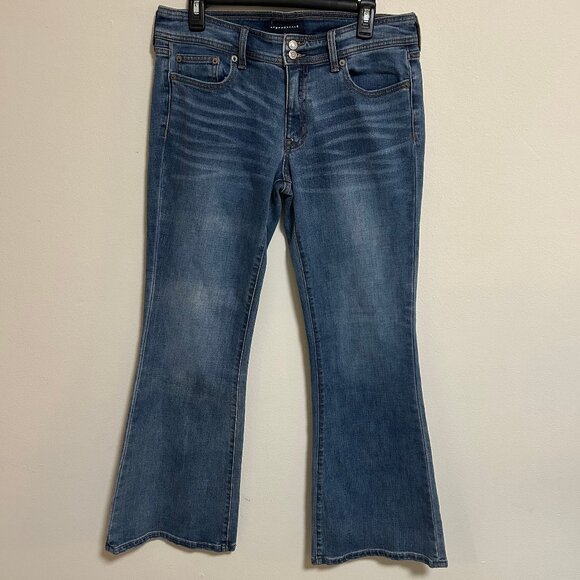 Y2K Inspired Aeropostale Low Rise Flare Jeans Sz 10 EUC - Picture 1 of 5